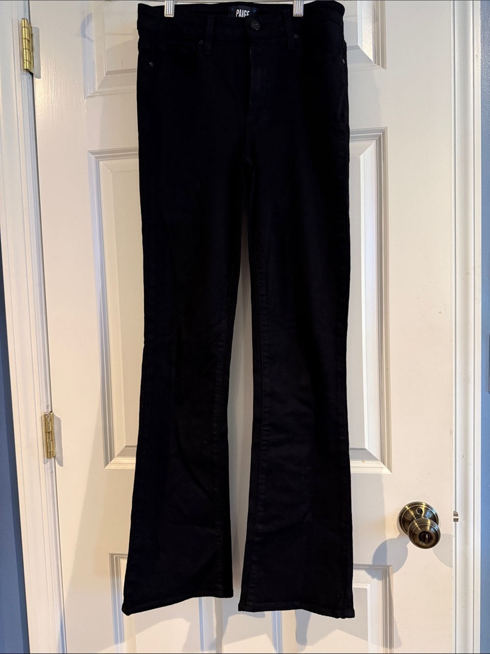 PAIGE High Rise Manhattan Black Jeans
